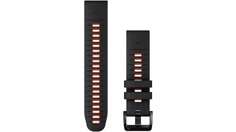 Řem&iacute;nek na hodinky Garmin QuickFit 22, Black/Red Silicone_01
