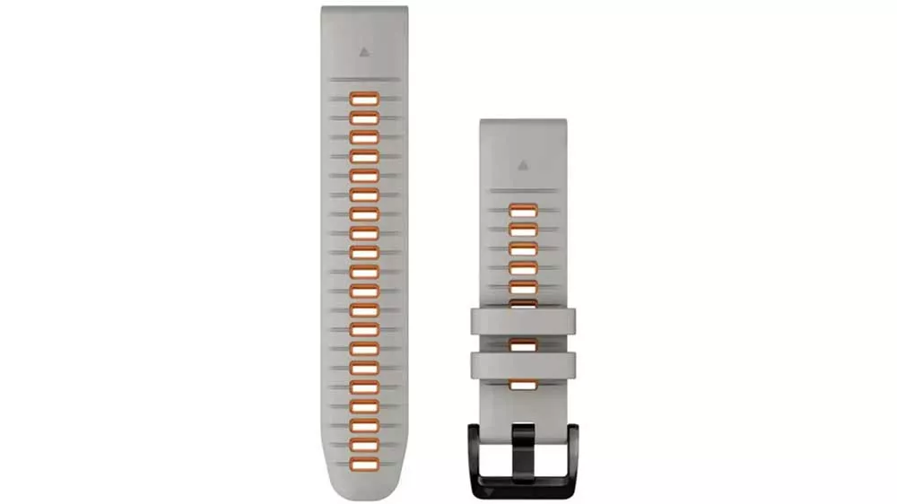 Řem&iacute;nek na hodinky Garmin QuickFit 22, Gray/Orange Silicone_01