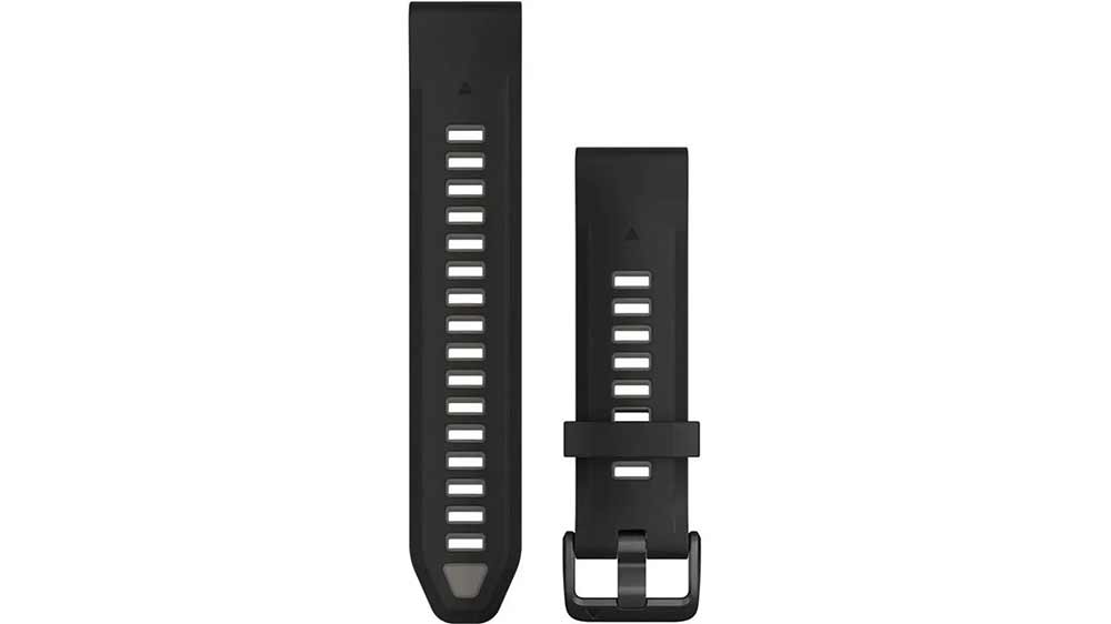 Řemínek na hodinky Garmin QuickFit 20, Black/Gray Silicone_01