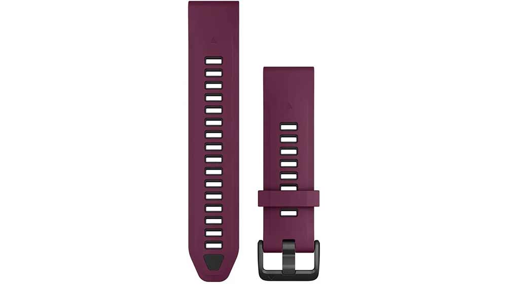 Řemínek na hodinky Garmin QuickFit 20, Merlot/Graphite Silicone_01