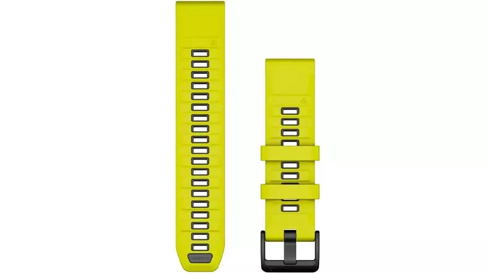 Řem&iacute;nek na hodinky Garmin QuickFit 22, Yellow/Graphite Silicone_01