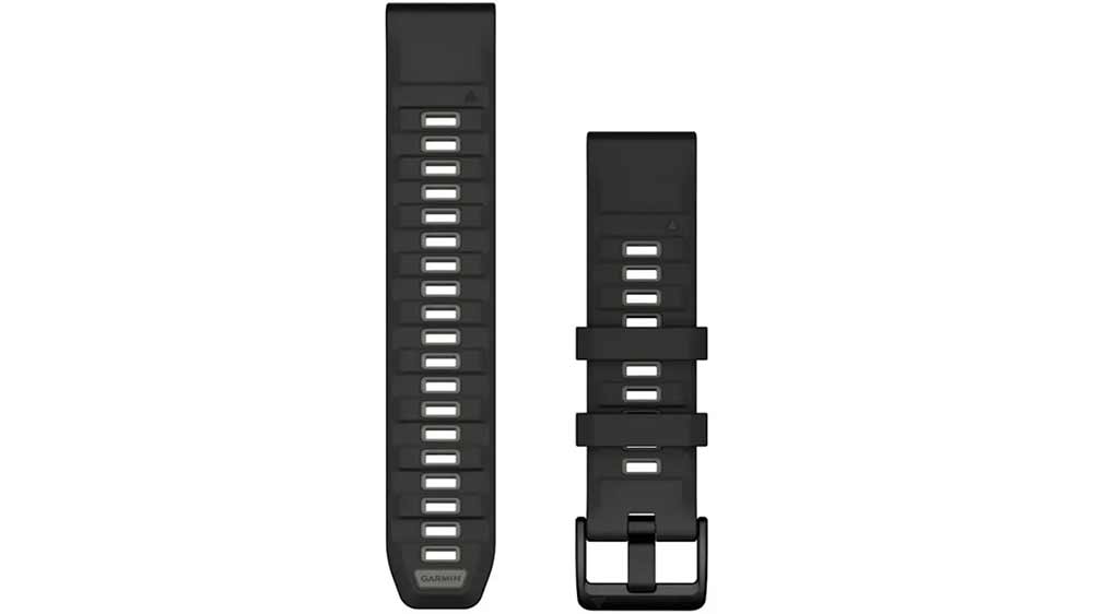 Řem&iacute;nek na hodinky Garmin QuickFit 22, Black/Gray Silicone_01