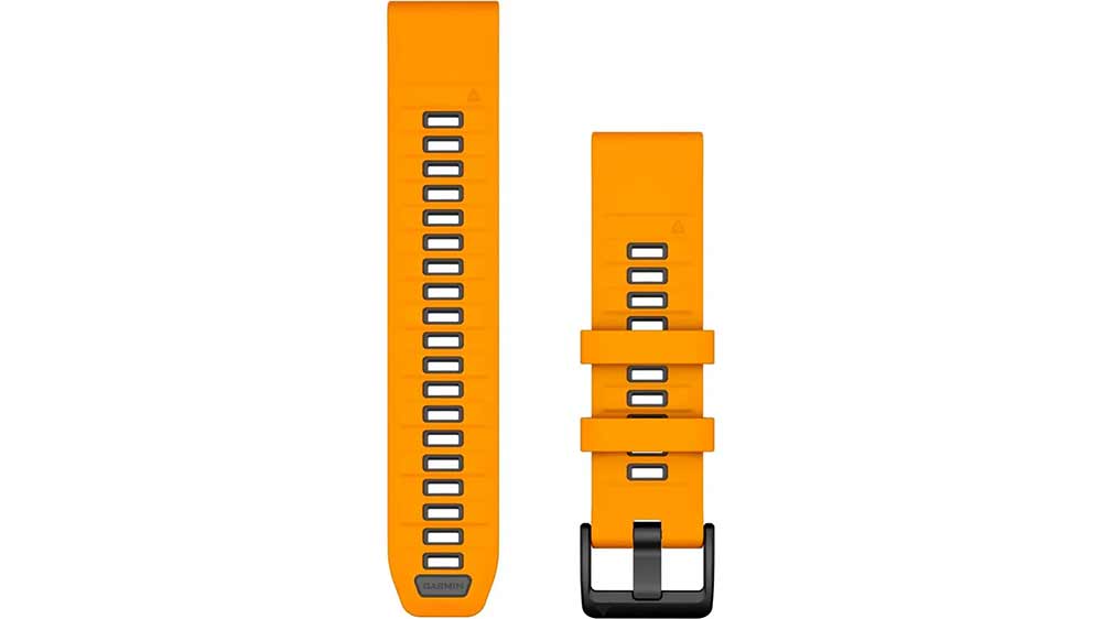 Řemínek na hodinky Garmin QuickFit 22, Orange/Graphite Silicone_01