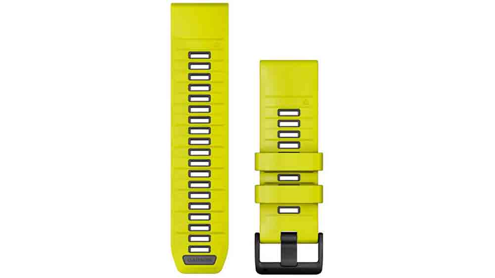 Řem&iacute;nek na hodinky Garmin QuickFit 26, Yellow/Graphite Silicone_01