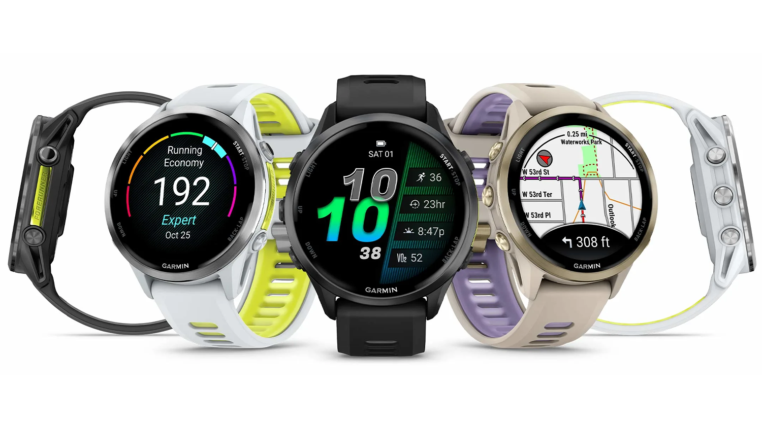 Barevné varianty řemínků na hodinkách Garmin Forerunner