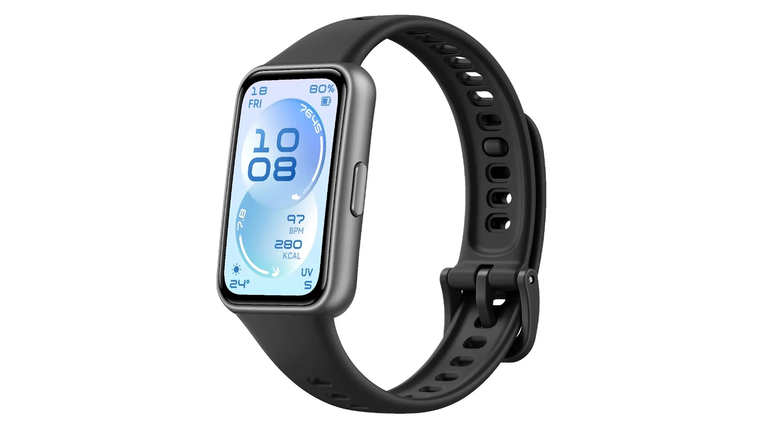 Smart n&aacute;ramok Huawei Band 11 Fluoroelastomer čierny predn&yacute; &scaron;ikm&yacute; pohľad