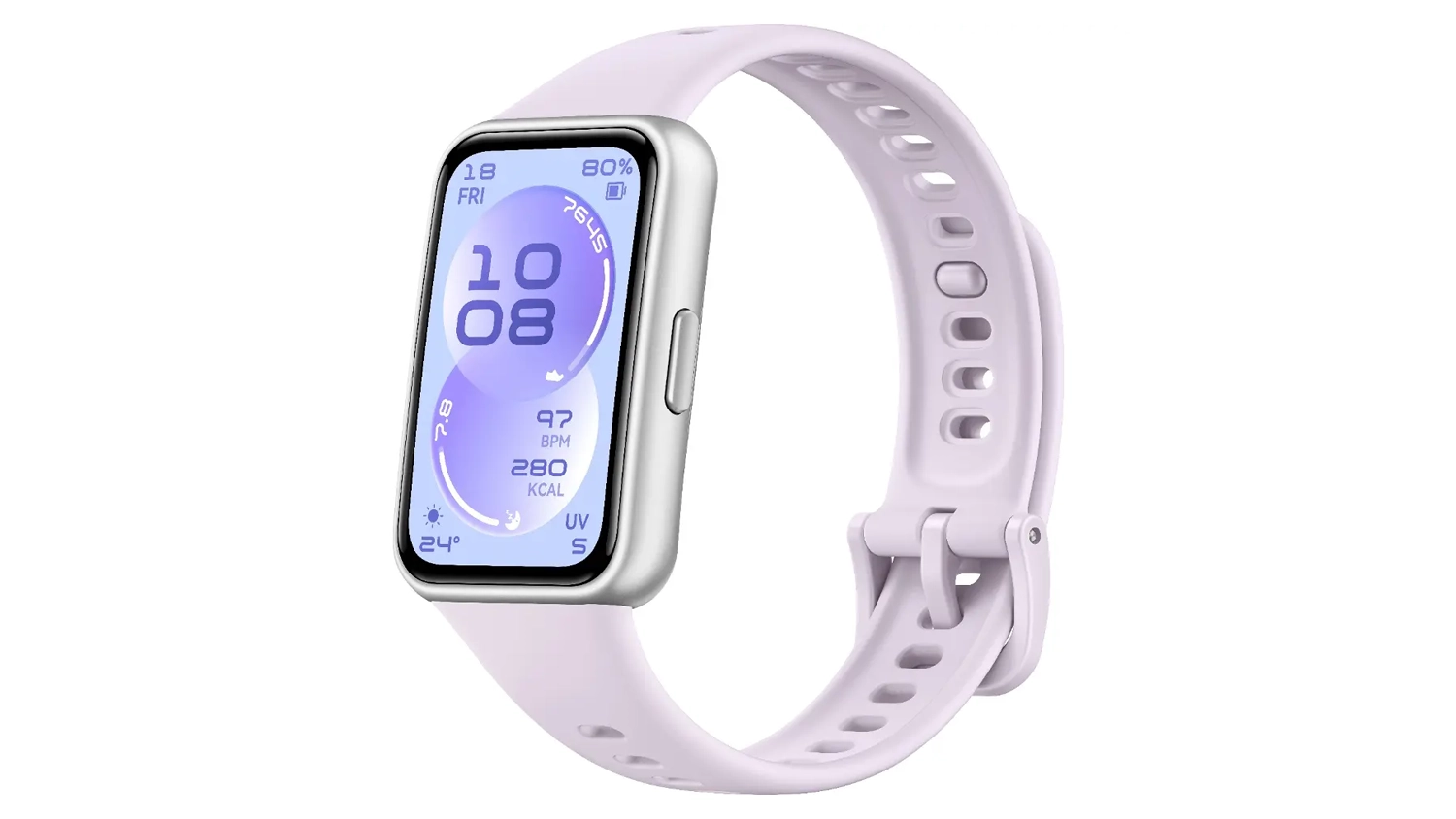 Smart n&aacute;ramok Huawei Band 11 Fluoroelastomer fialov&yacute; predn&yacute; &scaron;ikm&yacute; pohľad