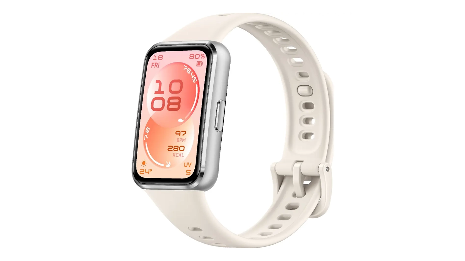 Chytrý náramek Huawei Band 11 Fluoroelastomer bílý přední šikmý pohled