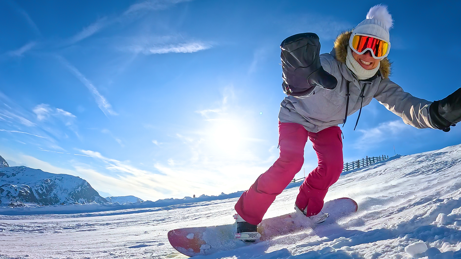 Snowboardistka