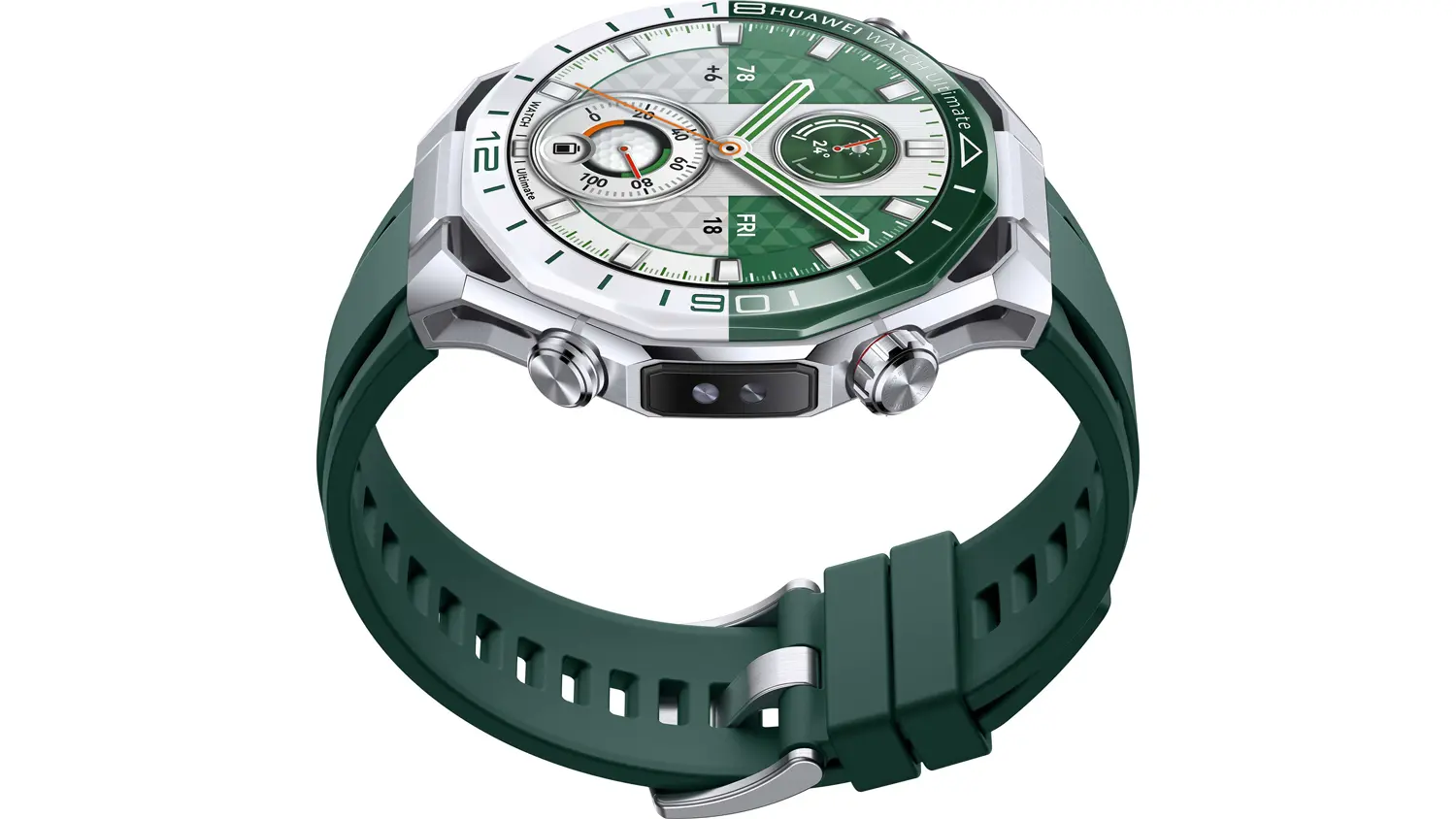 Chytré hodinky HUAWEI WATCH Ultimate 2 Green z boku