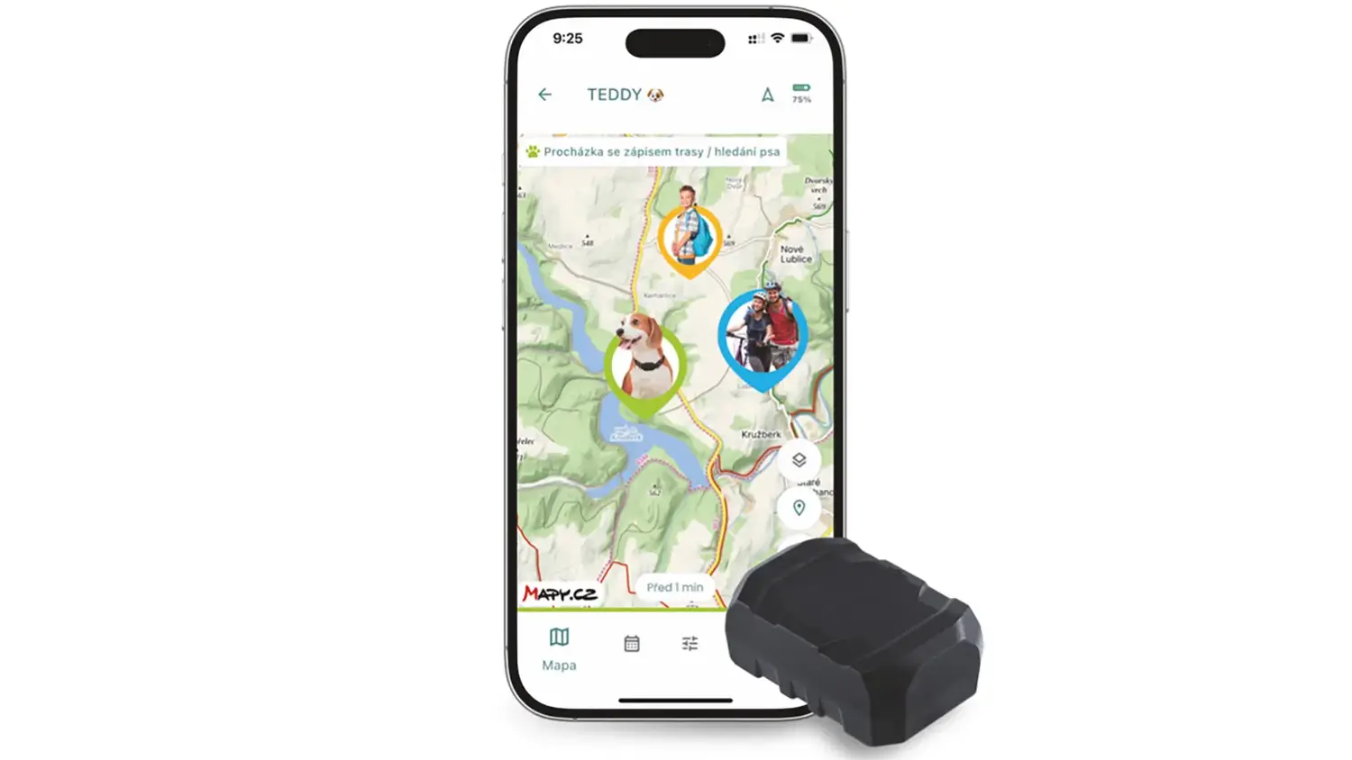 GPS lokátor Mala univerzal s telefonem