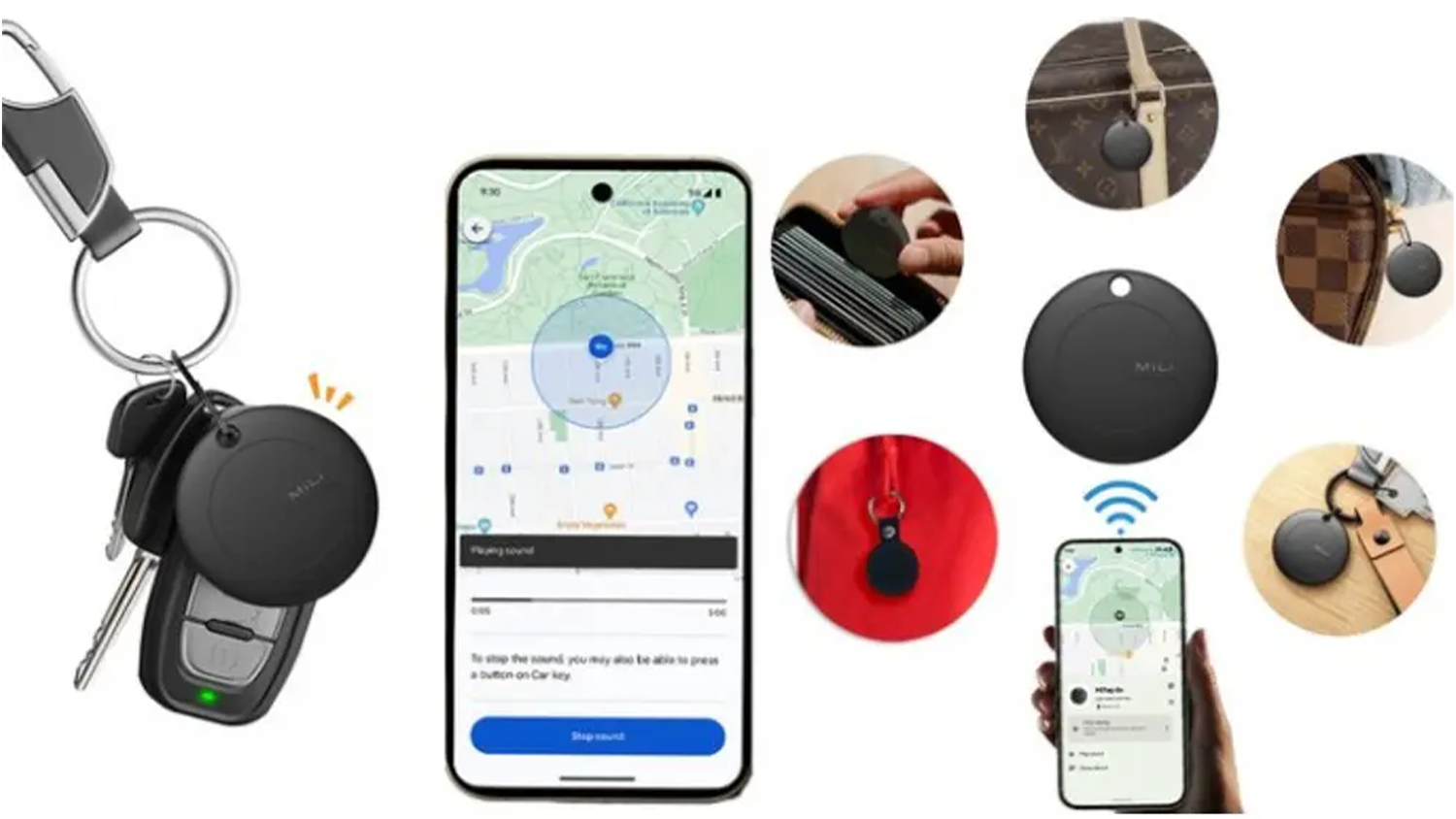 GPS lokátor MiTag připevněný na věcech