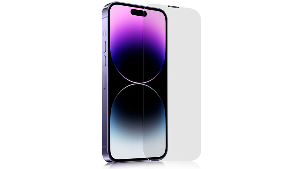 Mobile Origin Privacy Screen Guard iPhone 15 Pro přiložený k telefonu_02