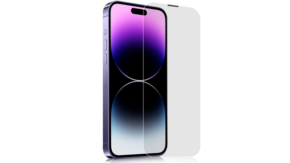 Mobile Origin Privacy Screen Guard iPhone 15 Pro Max přiložený k telefonu_02