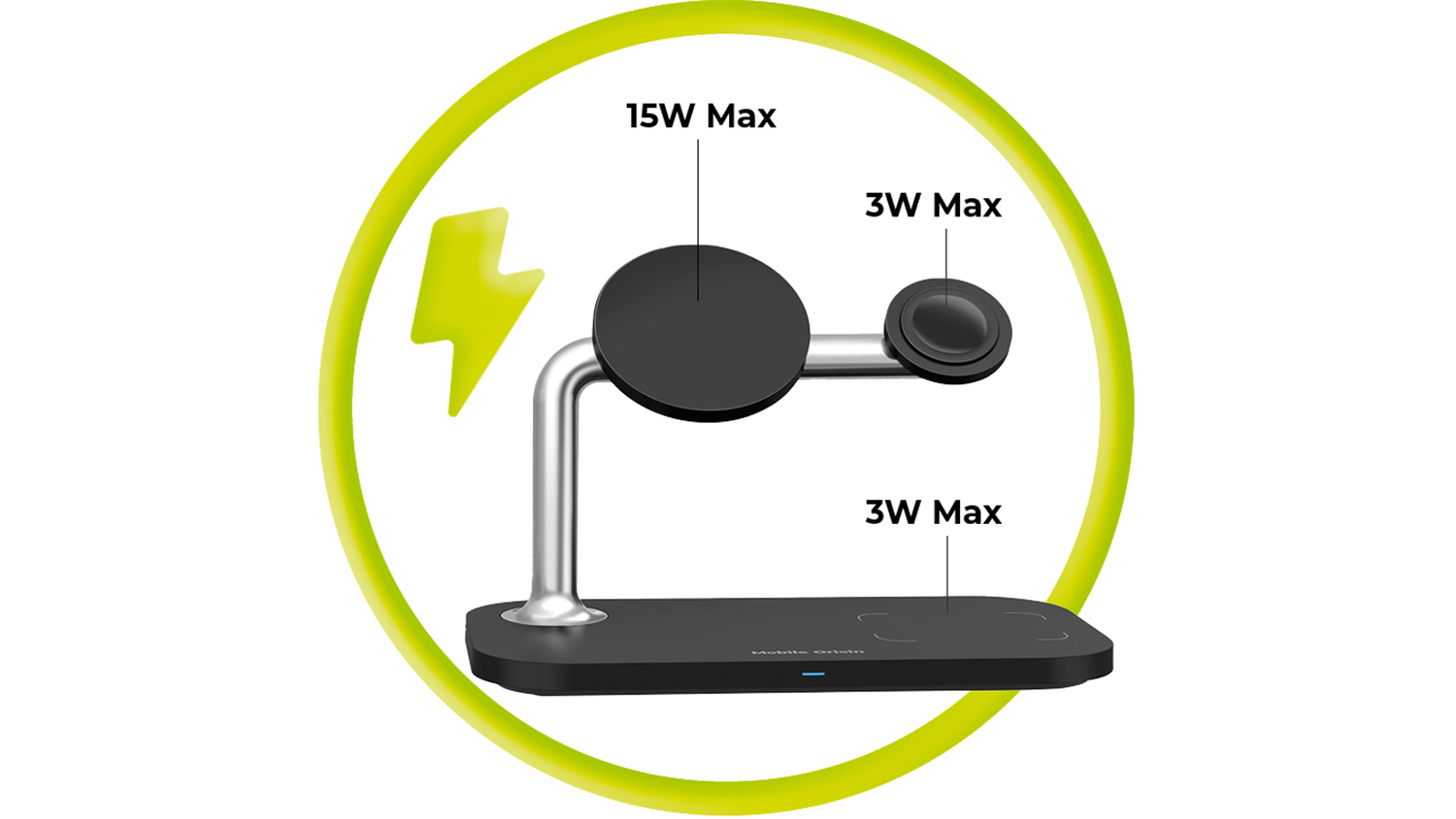 Bezdr&ocirc;tov&aacute; nab&iacute;jačka Mobile Origin Wireless Magnetic Charger s v&yacute;konom jednotliv&yacute;ch portov