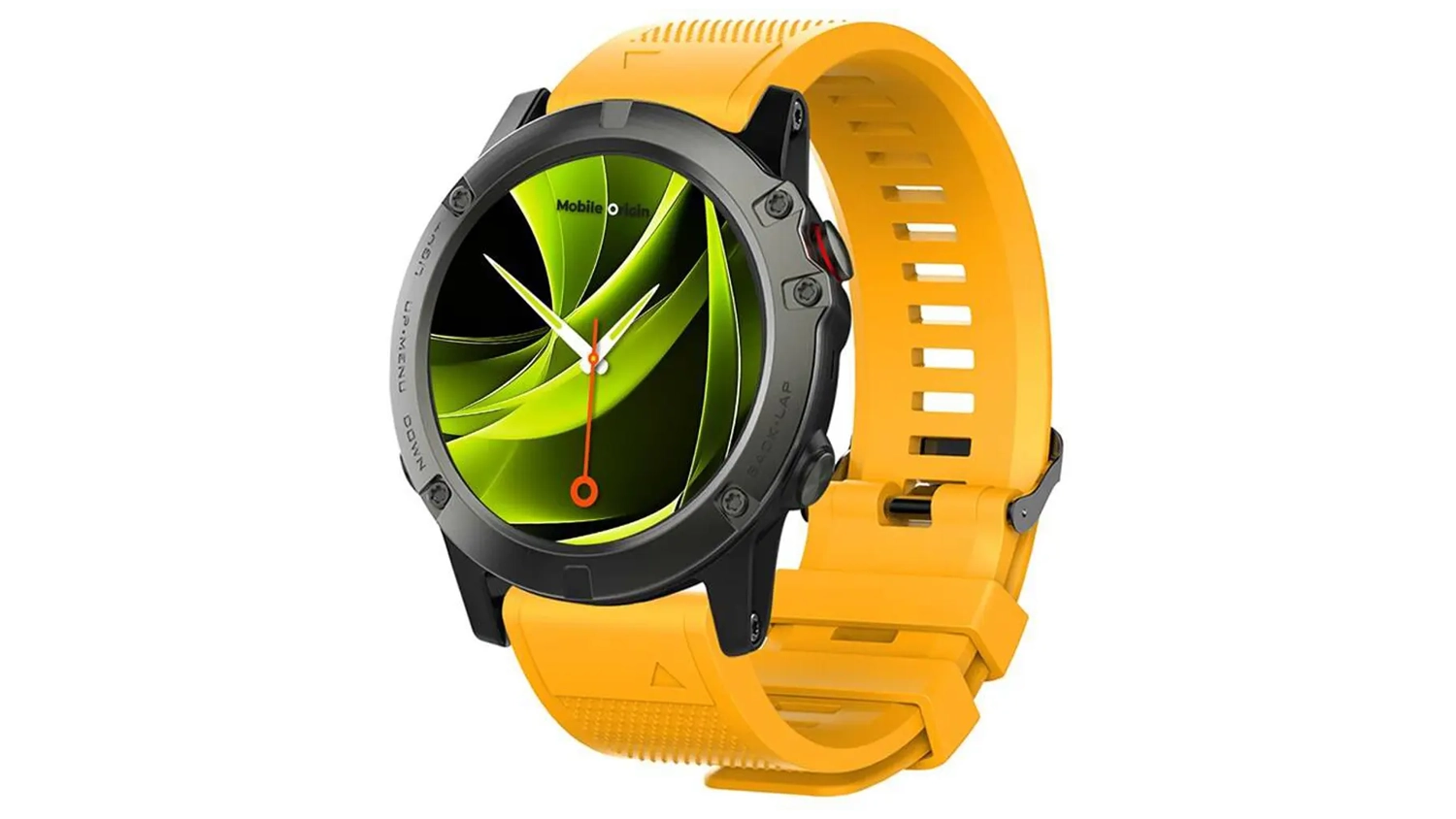 Řem&iacute;nek na hodinky Mobile Origin Easy Strap ES1 Quick Fit pro Garmin 22mm žlut&yacute; předn&iacute; pohled