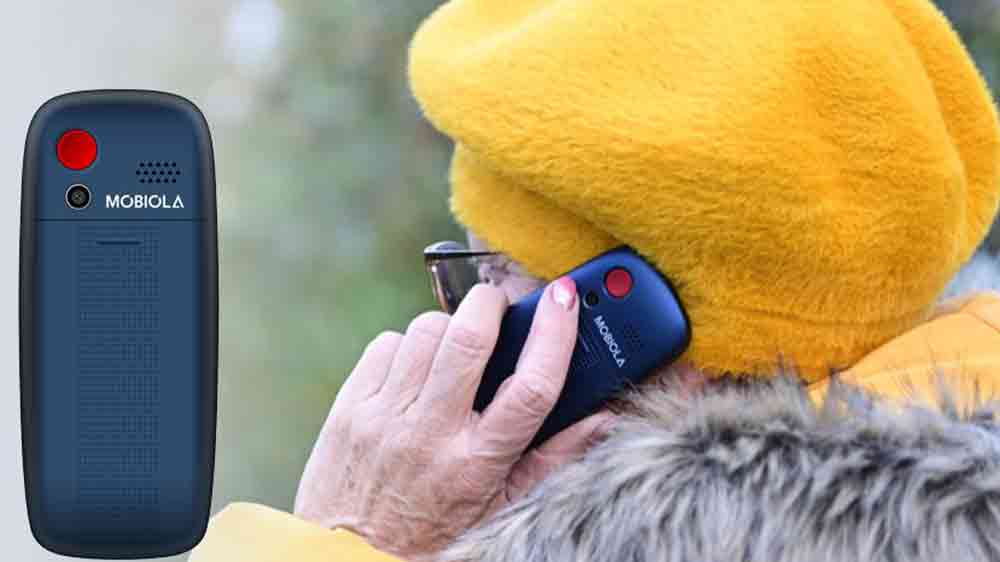 Žena telefonujúca na telefóne MOBIOLA MB3120i_03