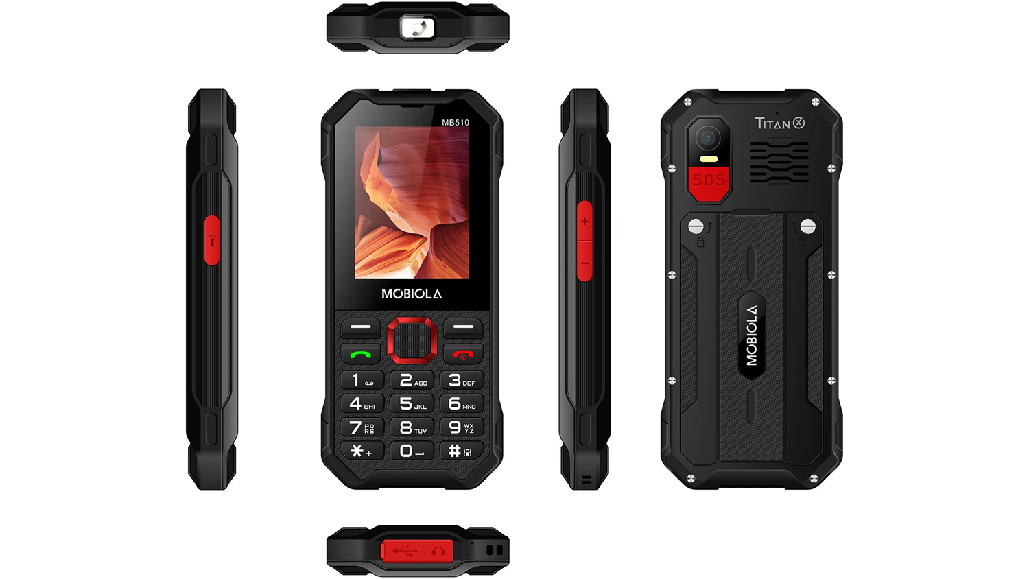 Mobiln&yacute; telef&oacute;n MOBIOLA MB510 TitanX zo v&scaron;etk&yacute;ch uhlov pohľadu