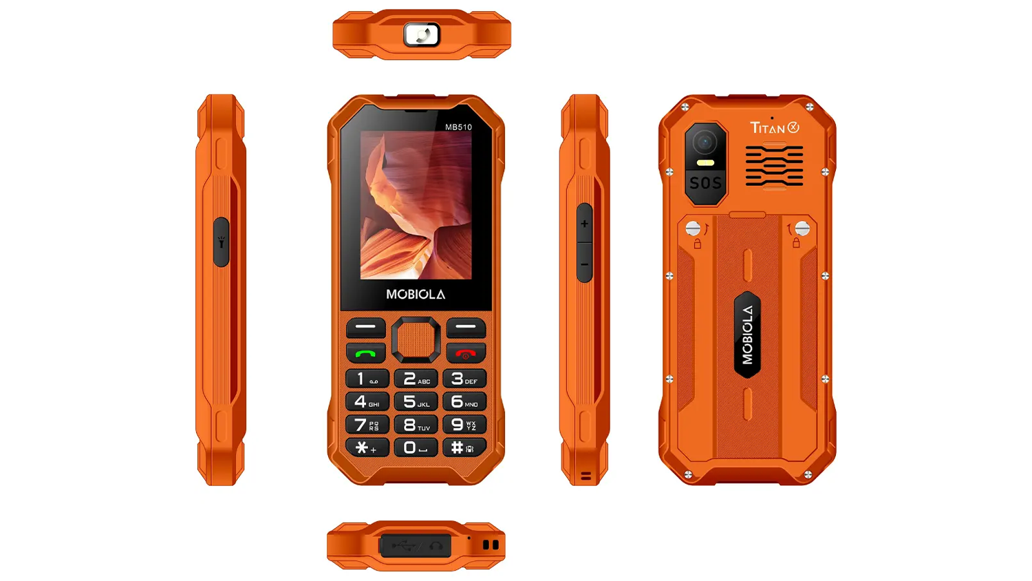 Mobiln&yacute; telef&oacute;n MOBIOLA MB510 TitanX zo v&scaron;etk&yacute;ch uhlov pohľadu