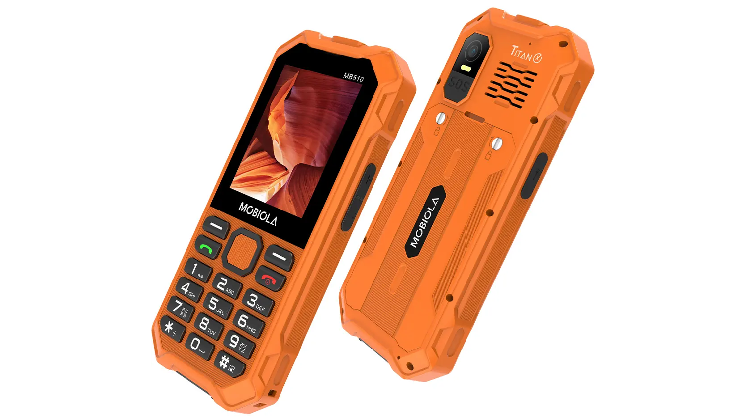 Mobiln&yacute; telef&oacute;n MOBIOLA MB510 TitanX bočn&aacute; a zadn&aacute; strana
