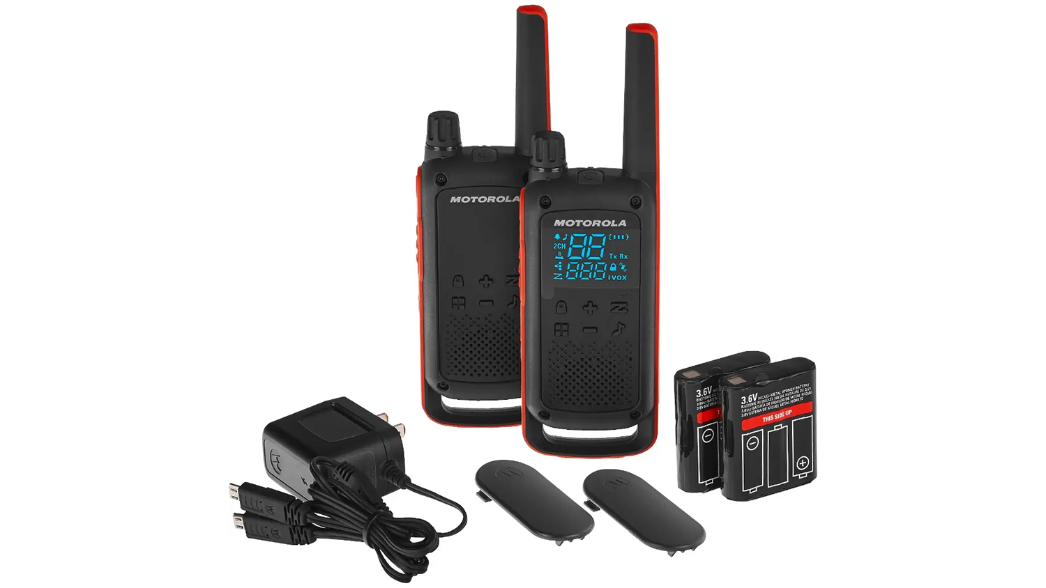 Vysielačky Motorola T82 Walkie-Talkie s obsahom cel&eacute;ho balenia