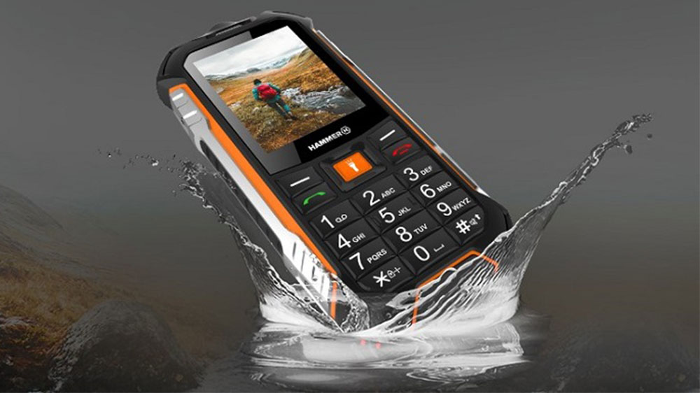 Voděodolný se stupněm krytí IP68 tlačítkový telefon myPhone HAMMER Boost Orange_02