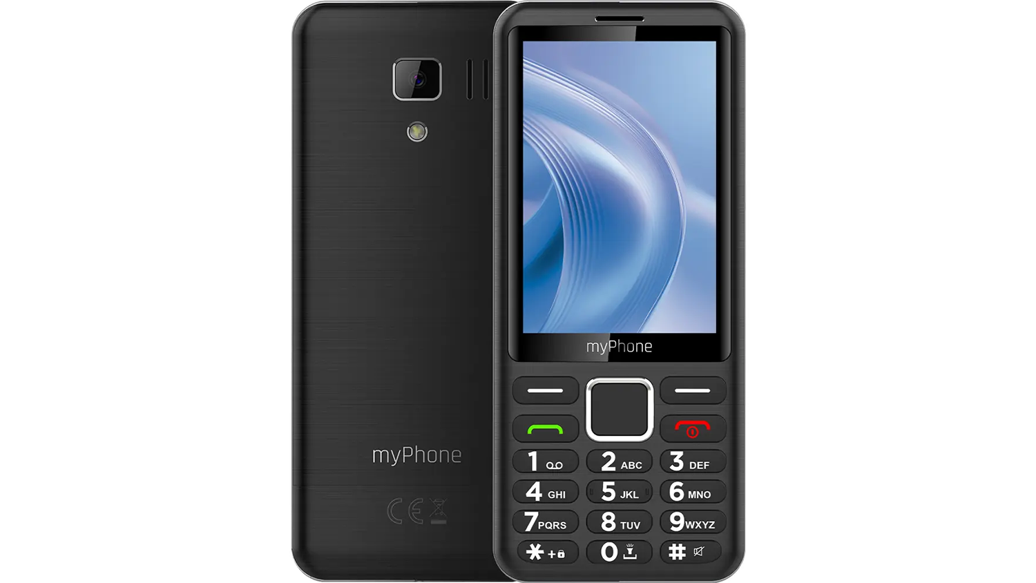 Tlač&iacute;tkov&yacute; mobiln&iacute; telefon MyPhone 3510 LTE čern&yacute;