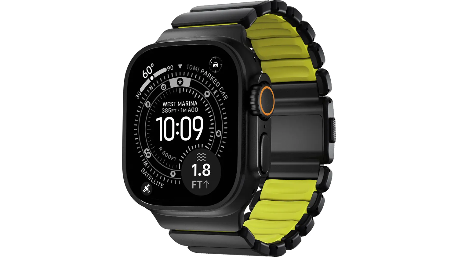 Řem&iacute;nek na hodinky NOMAD Stratos Band Titan Volt 45/46/49mm pro Apple Watch