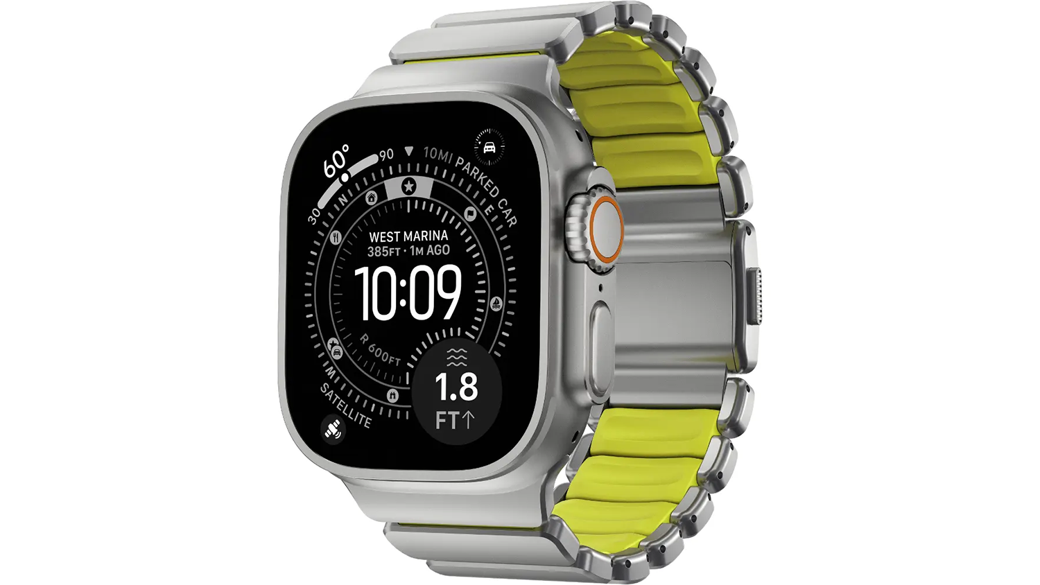 Řem&iacute;nek na hodinky NOMAD Stratos Band Titan Volt 45/46/49mm pro Apple Watch