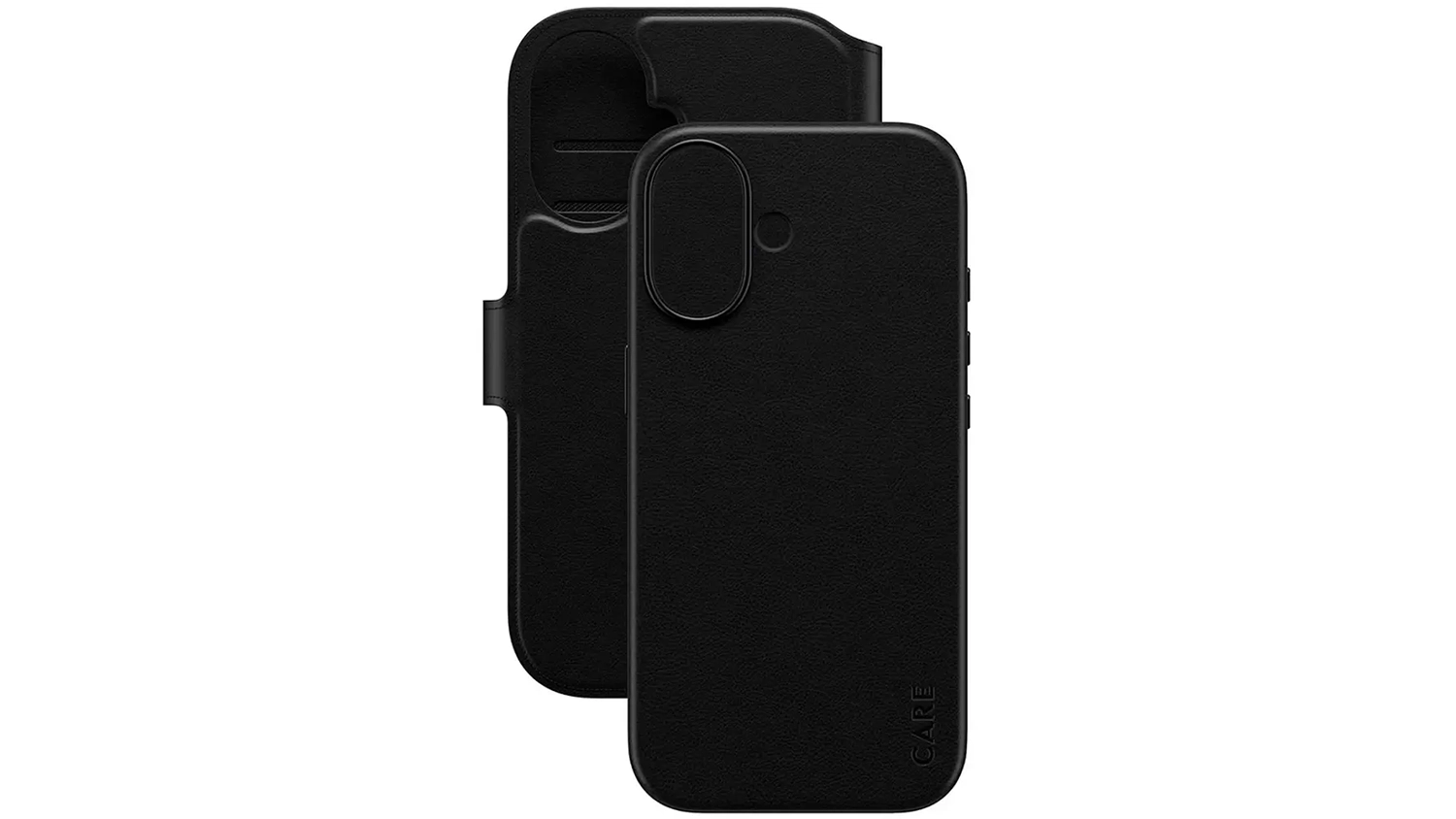 Kryt na mobil Panzer Glass Wallet Tango 2v1 iPhone 17 čierny predný aj zadný pohľad