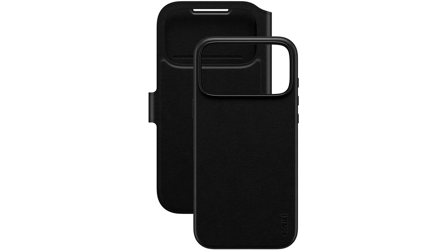 Kryt na mobil Panzer Glass Wallet Tango 2v1 17 Pro čierny predný aj zadný pohľad