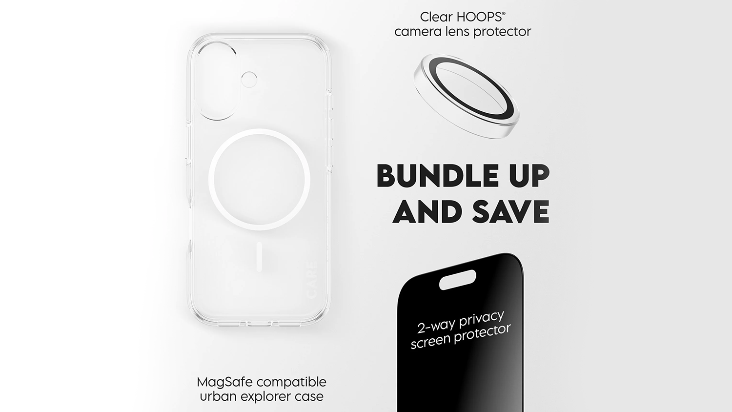 Súčasti setu PanzerGlass Privacy Bundle 3v1