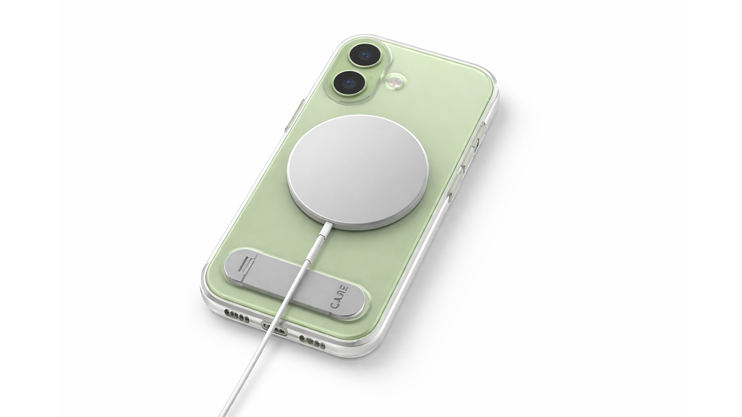 iPhone v krytu s MagSafe nabíječkou