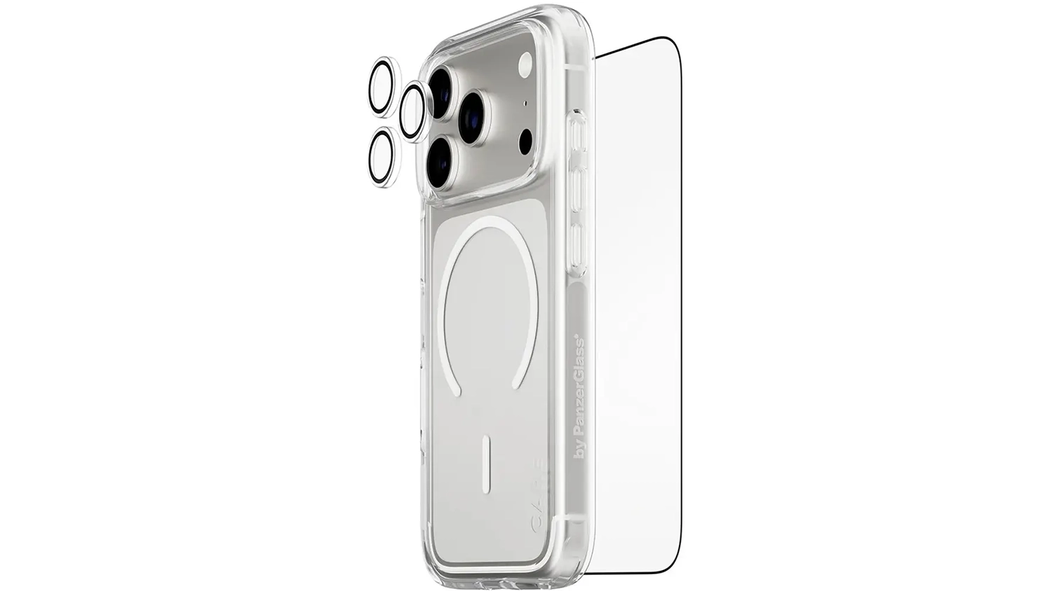 Sklíčka a kryt Panzer Glass Explorer Bundle 3v1 umístěné na telefonu