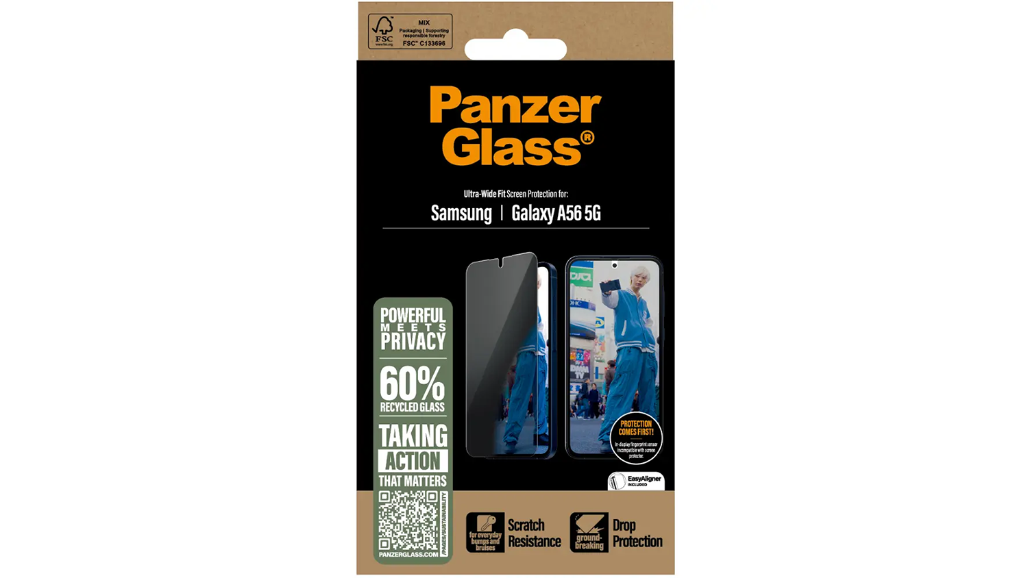 Ochranné sklo PanzerGlass UWF Privacy pre Samsung Galaxy A56 5G v originálnom balení