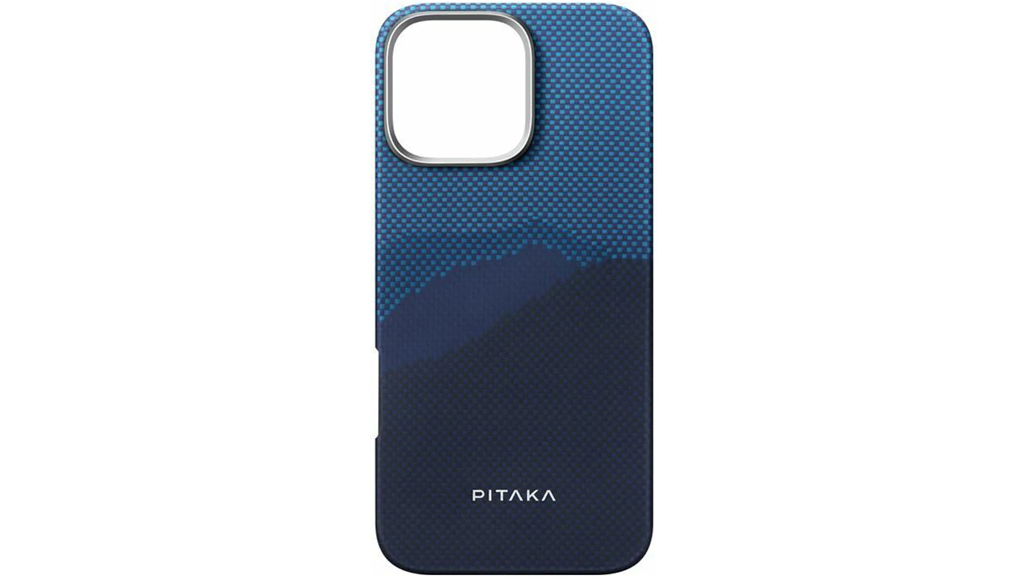 Kryt na mobil Pitaka Tactile Woven Case iPhone 16 Pro Max Star Peak Over the Horizon na b&iacute;l&eacute;m pozad&iacute; zobrazuj&iacute;c&iacute; celkov&yacute; design