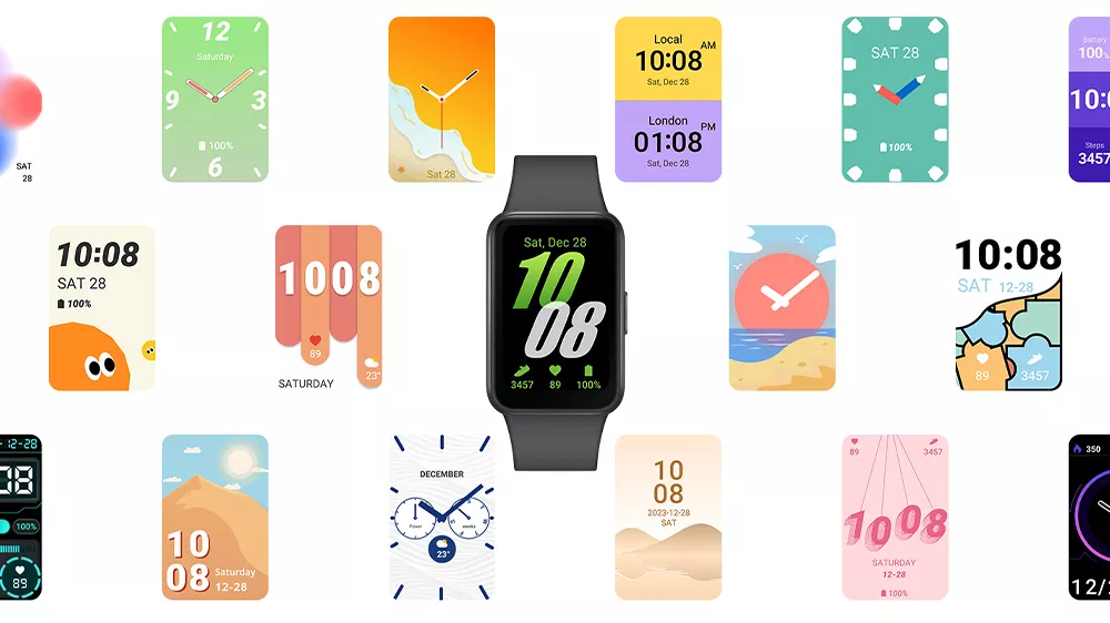Různ&eacute; motivy displeje hodinek Samsung Galaxy Fit3_02