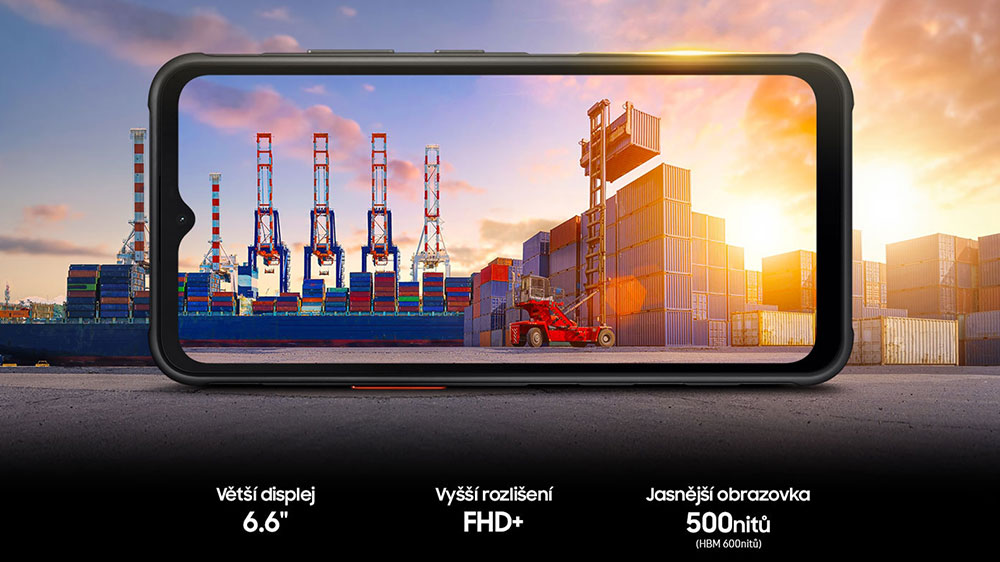 Jasný displej mobilního telefonu Samsung Galaxy XCover7 Black_04