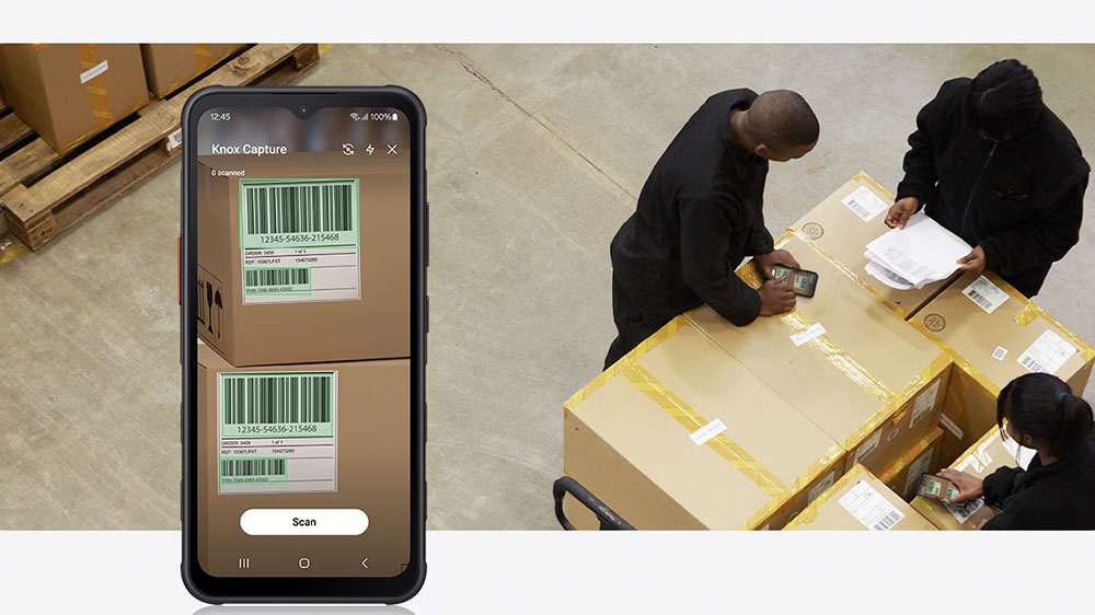 Skenování s Knox Capture telefonem Samsung Galaxy XCover7 Black_06