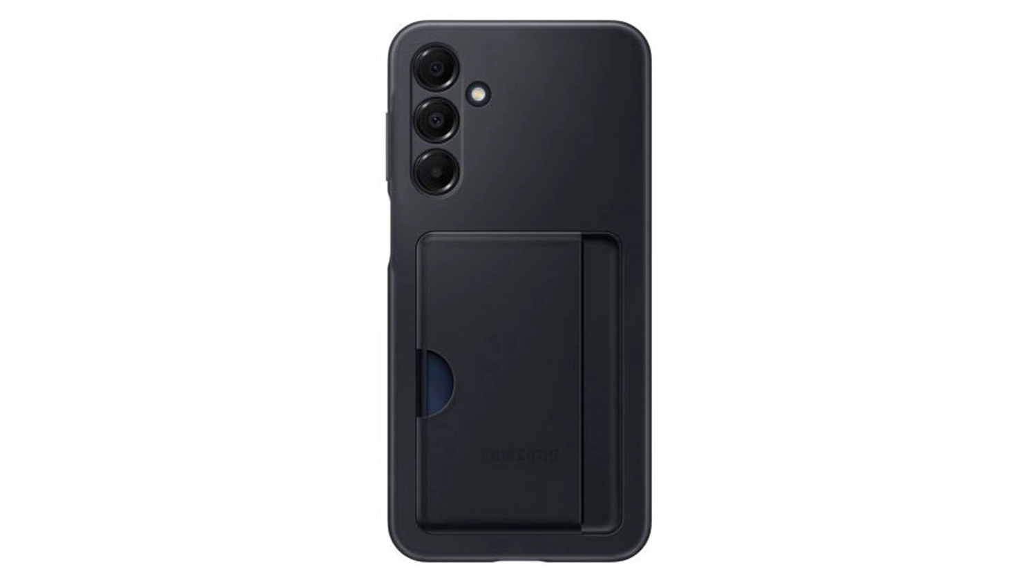 Kryt na mobil Samsung Galaxy A16 5G Card Slot Case čern&yacute; na b&iacute;l&eacute;m pozad&iacute; zobrazuj&iacute;c&iacute; celkov&yacute; design