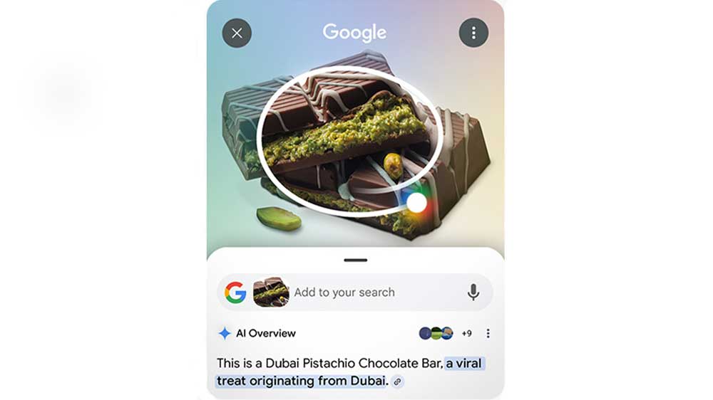 Zakroužkovaná čokoláda na obrázku s vyhledávačem Google_03