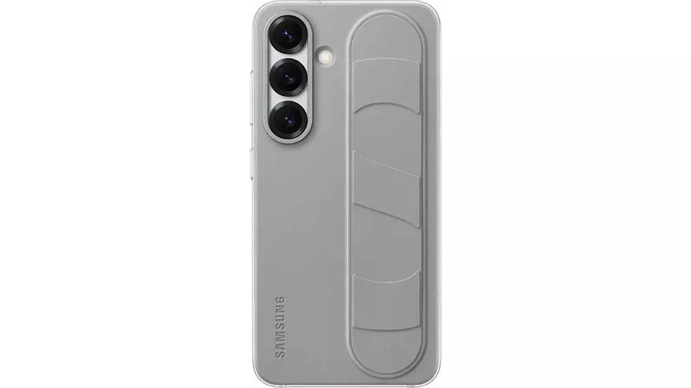 Puzdro na telefón Samsung Standing Grip Case Galaxy S25 sivá_01