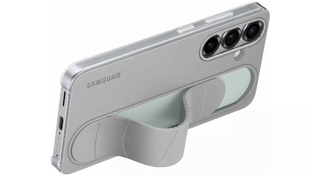 Puzdro na telefón Samsung zo strany s vysunutým stojančekom_02