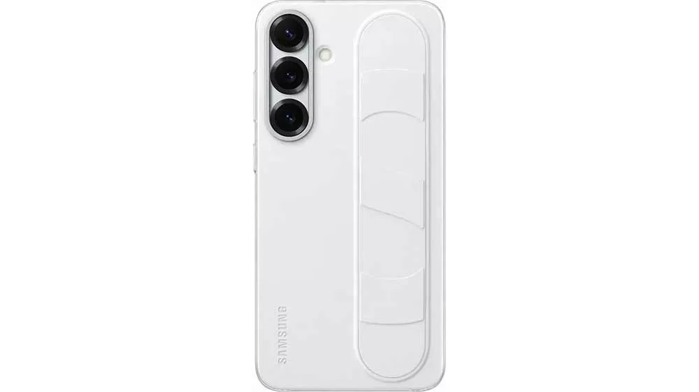 Puzdro na telefón Samsung Standing Grip Case Galaxy S25+ biele_01