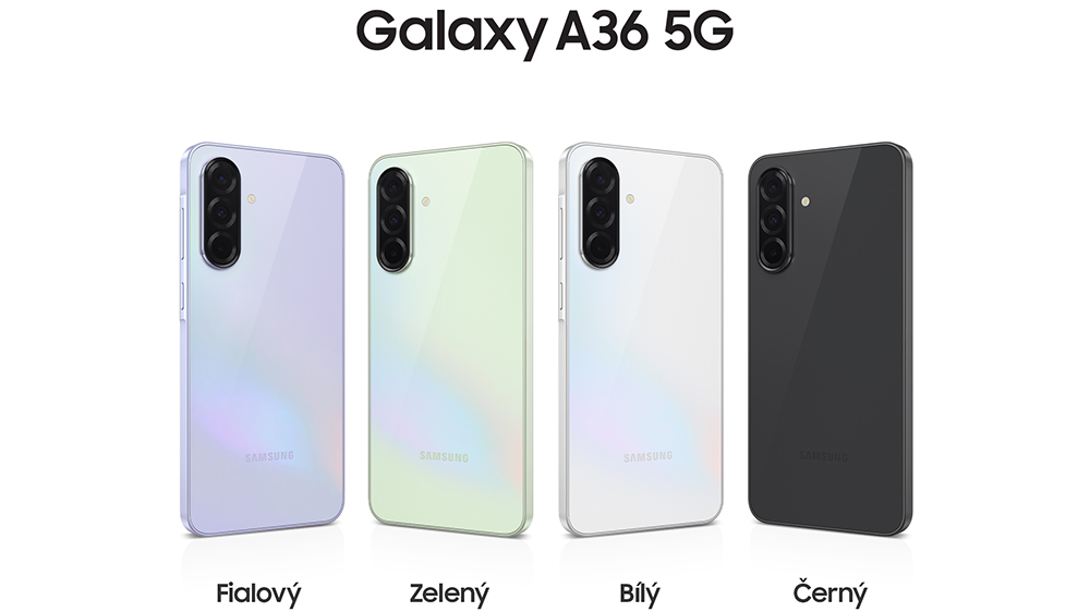Pohled zezadu na barevné varianty Galaxy A36_05