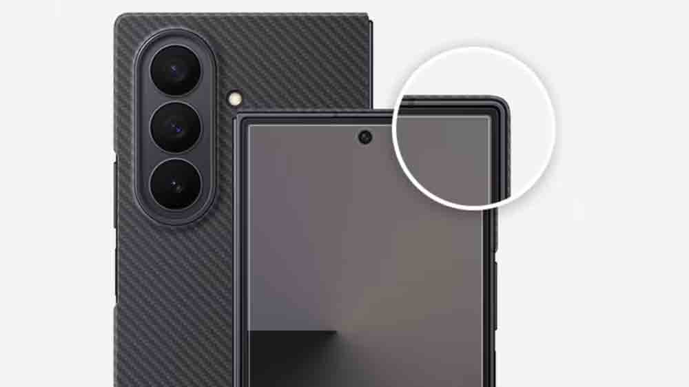 Ochranný kryt Samsung Galaxy Z Fold7 Carbon Black, detail hrany_02