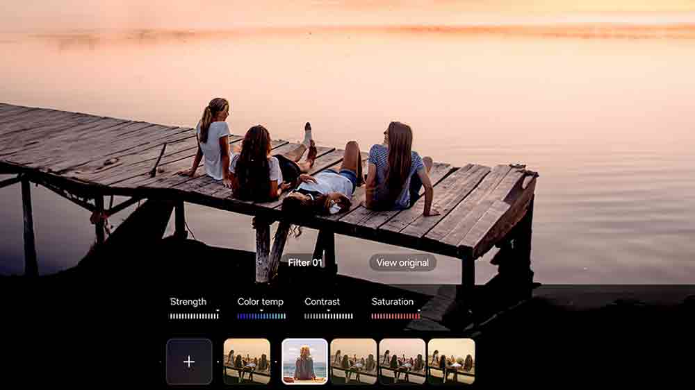 Čtyři dívky na molu s funkcí moje filtry_07