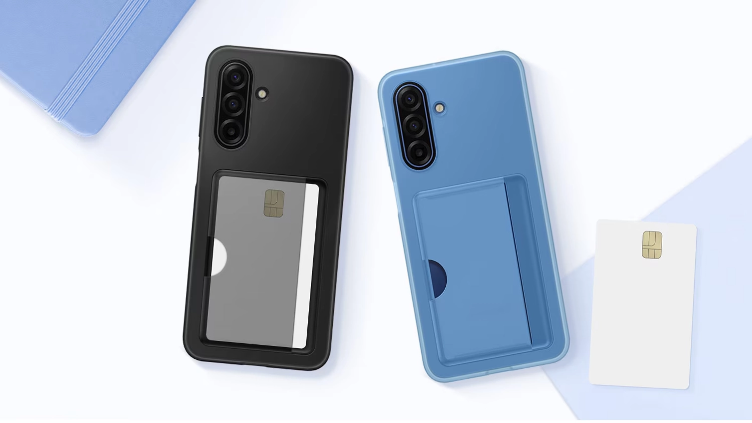 Dva telefony Galaxy A17 5G s kryty Samsung Card Slot