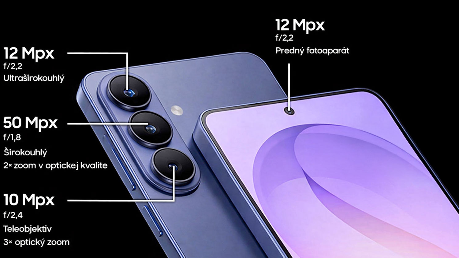 Hlavný 50Mpx fotoaparát s technológiou ProVisual Engine