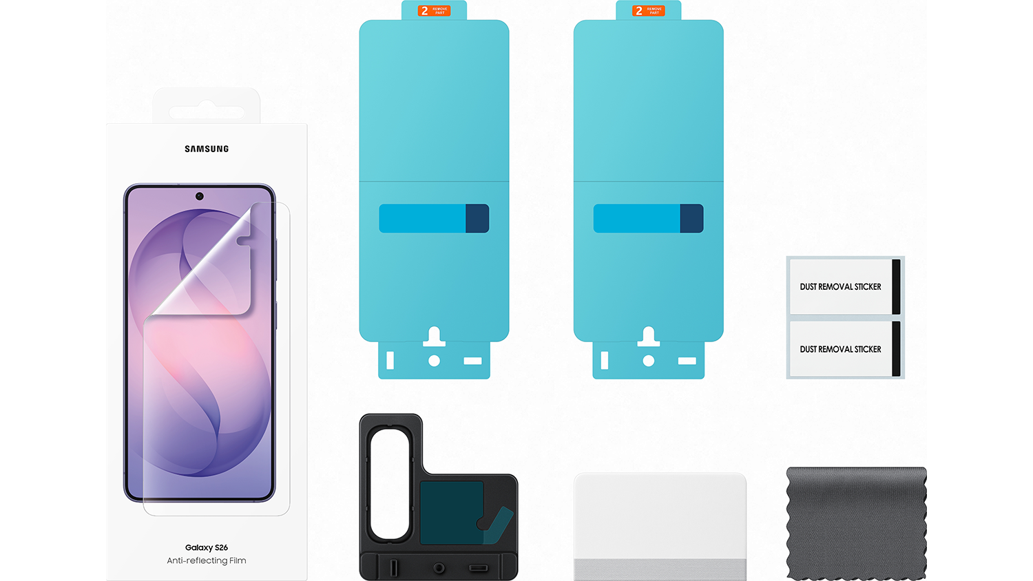 Antireflexn&iacute; ochrann&aacute; f&oacute;lie pro Galaxy S26 obsah cel&eacute;ho balen&iacute;